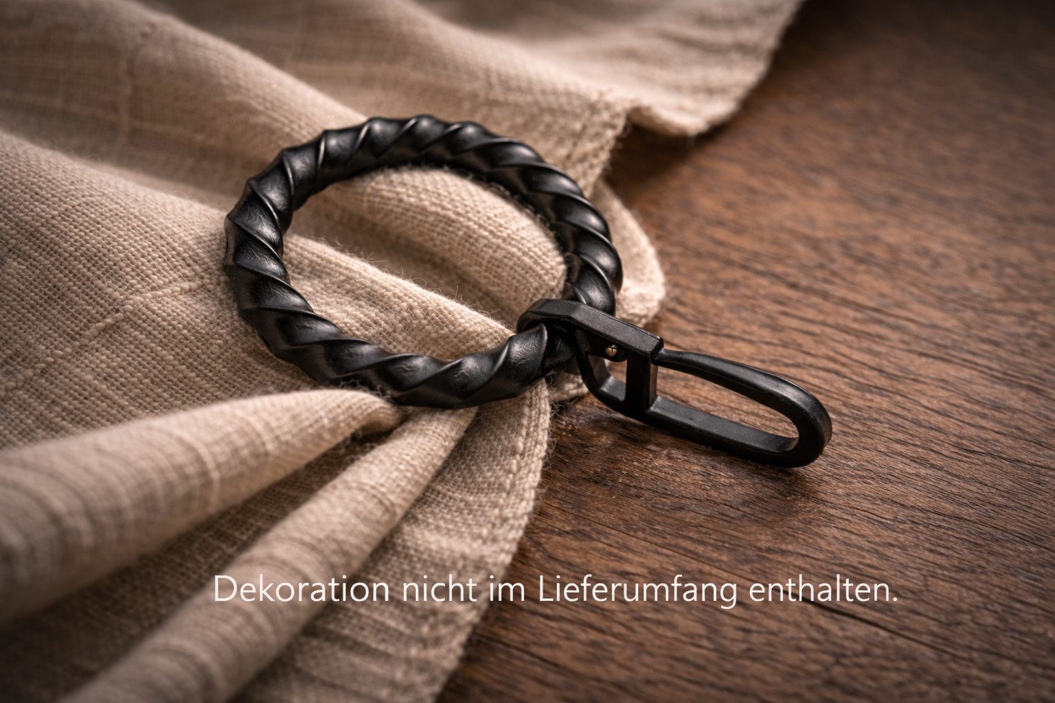 rewagi Gardinenring Gardinenringe mit Faltenhaken gedreht, für Schmiedeeisengarnituren, Geeignet für, Gardinen, Vorhänge, Seitenschals, Gardinenstangen, Flächenvorhänge, (Farbe schwarz, 10-St., Verkaufseinhet: 10, 30, 50, 100 Stück), Ring innen Ø 28 mm, außen Ø 38 mm