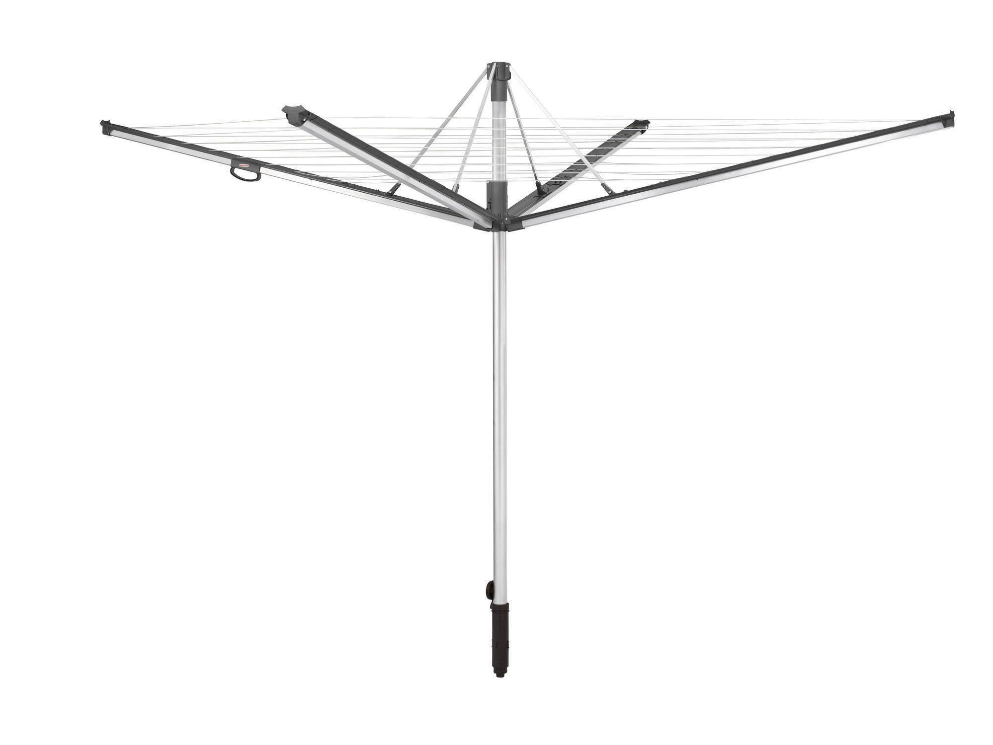 Leifheit Wäschespinne Wäschespinne Linomatic 500 Plus (anthrazit), 50m Leinenlänge, Leinenautomatik, Höhenverstellung, Nachspanntechnik