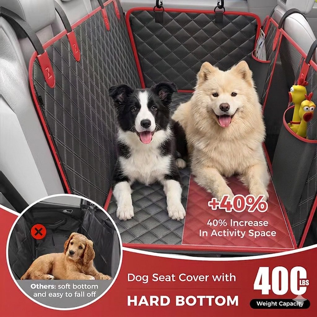 P & K Hunde-Autositz Hunde-Autoschondecke – Wasserfeste Rücksitzbank-Schutzmatte, XXL