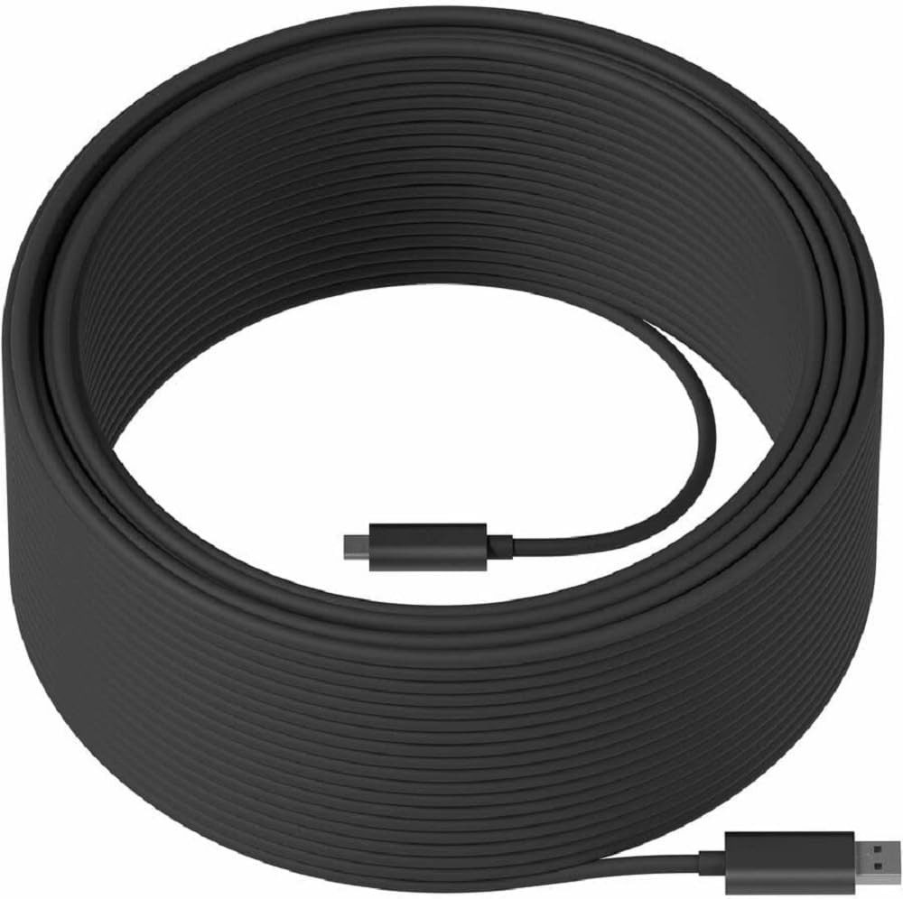 Logitech Strong Kabel 45 m, USB-C Verlängerung, USB Typ A zu Typ C (939-001805) Audio- & Video-Kabel, (4500 cm)