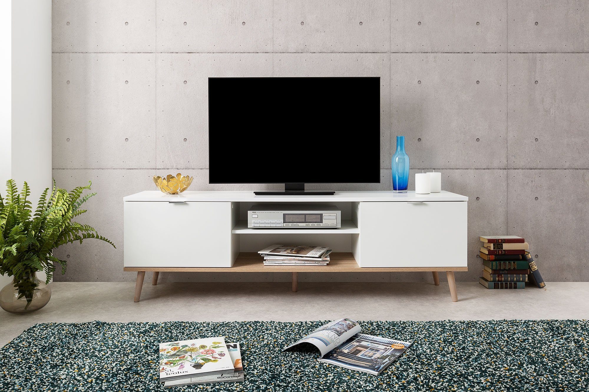 Newroom TV-Board »Elia«, Weiß TV Schrank Skandinavisch Fernsehtisch TV  Board Wohnzimmer online kaufen | OTTO