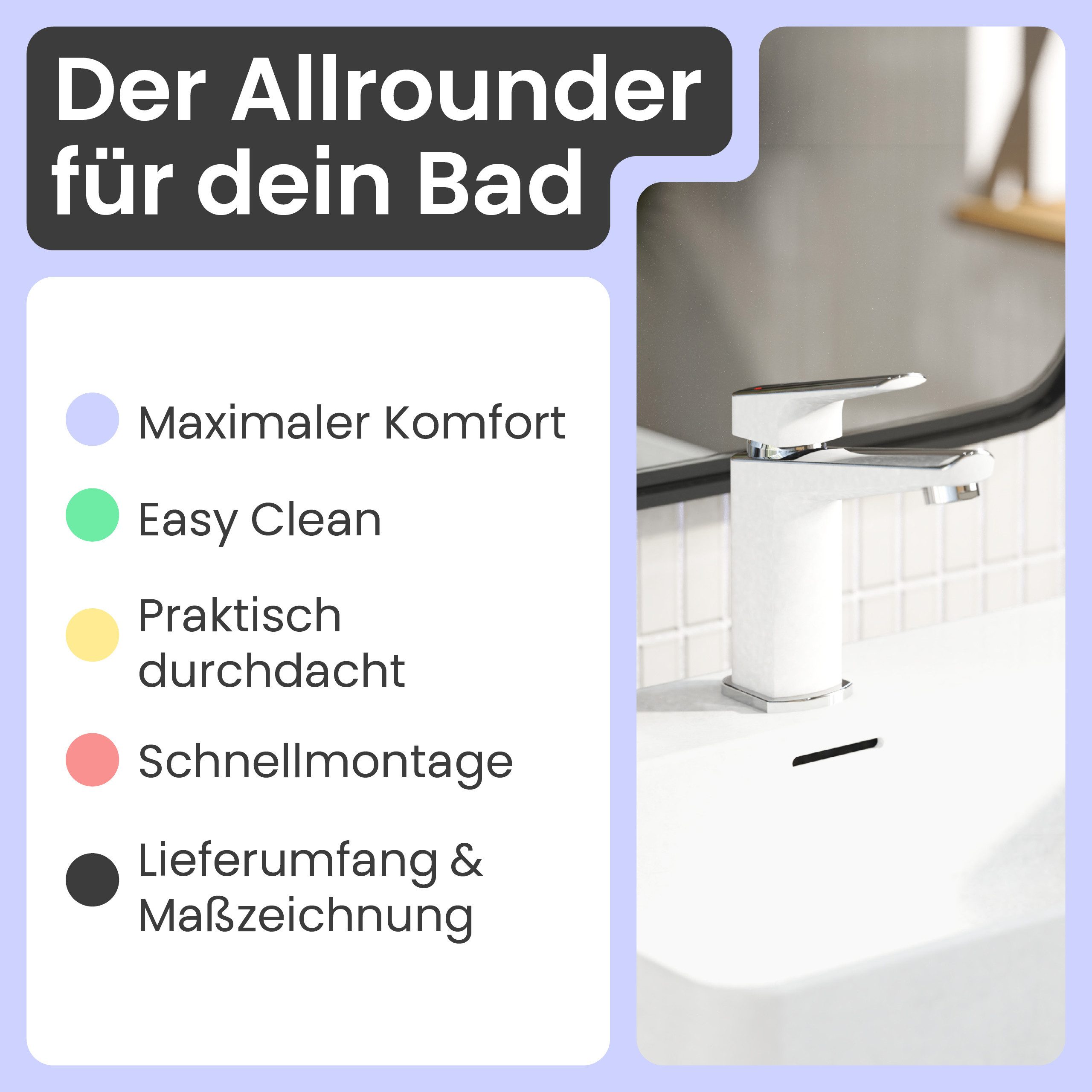 instmaier Waschtischarmatur Amelie Wasserhahn für Bad, Waschbeckenarmatur i günstig online kaufen