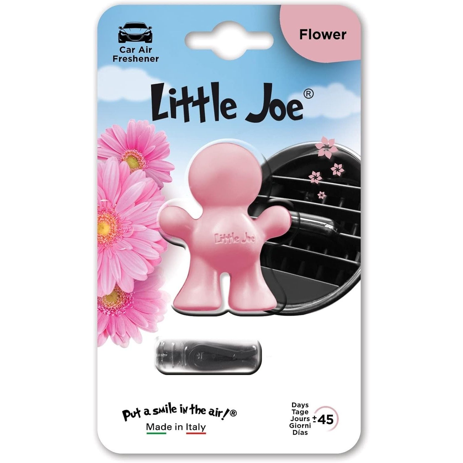 Little Joe Raumduft Gel-Parfümierer Autoduft für Autolüfter Lufterfrischer- FLOWER (Ros, Frische Luft