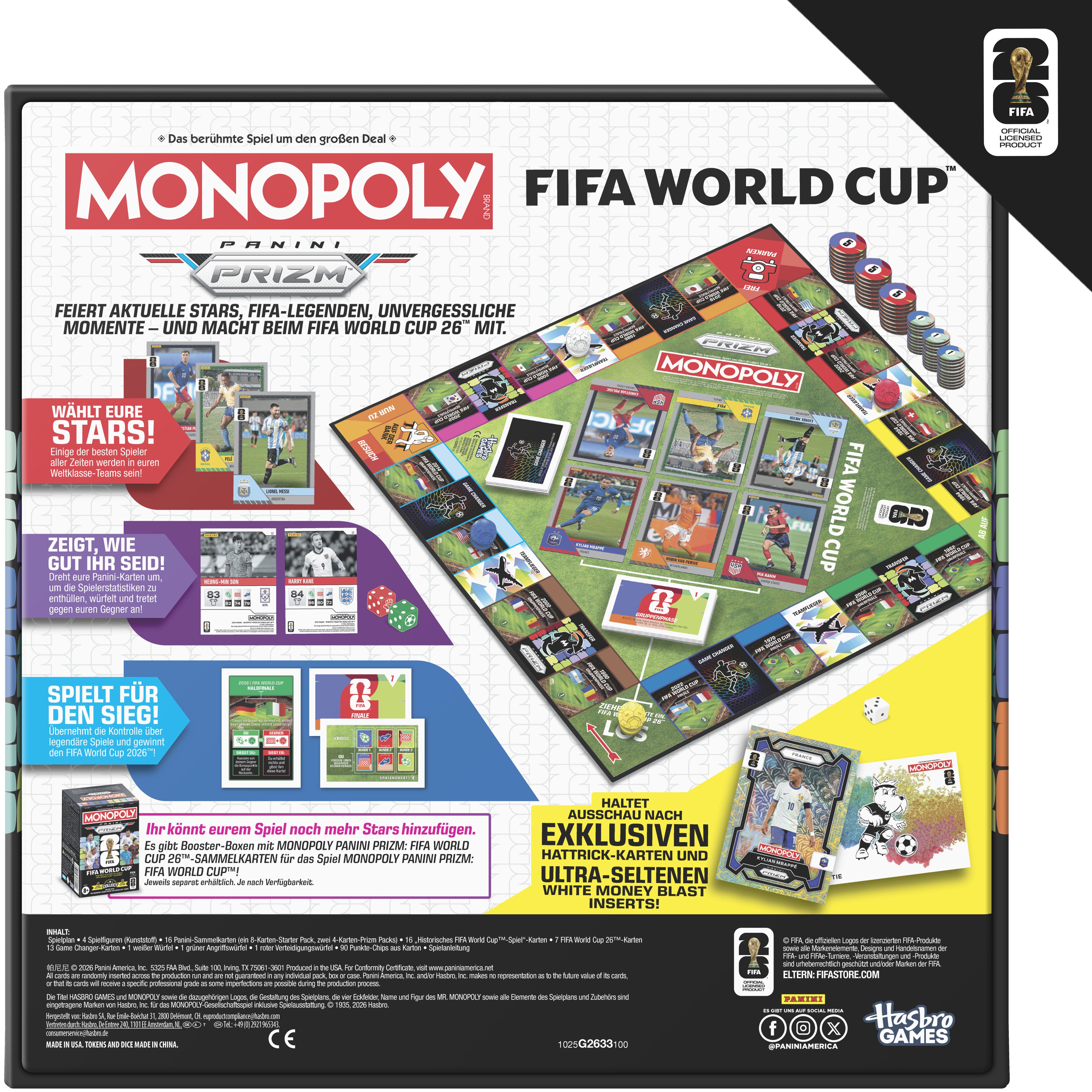 Hasbro Spiel Monopoly Panini Prizm: FIFA World Cup, Gesellschaftsspiel
