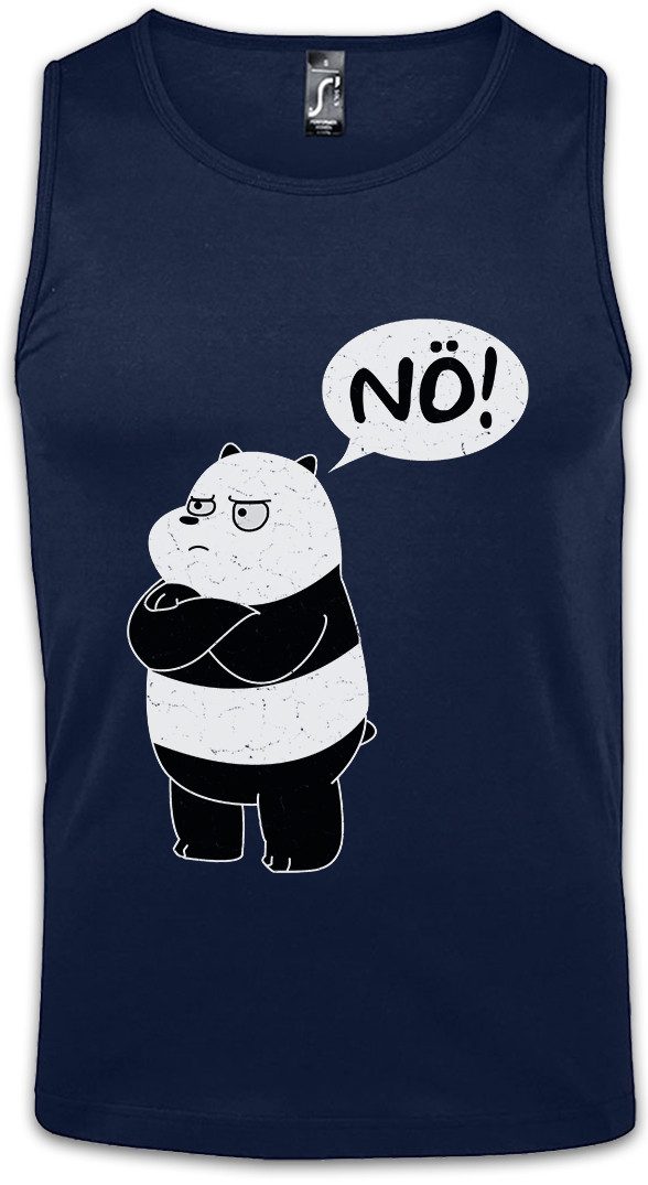Tanktop Nö Panda Ärmelloses T-Shirt Cute No Nei Spaß Fun Geschenk Bear Bambus