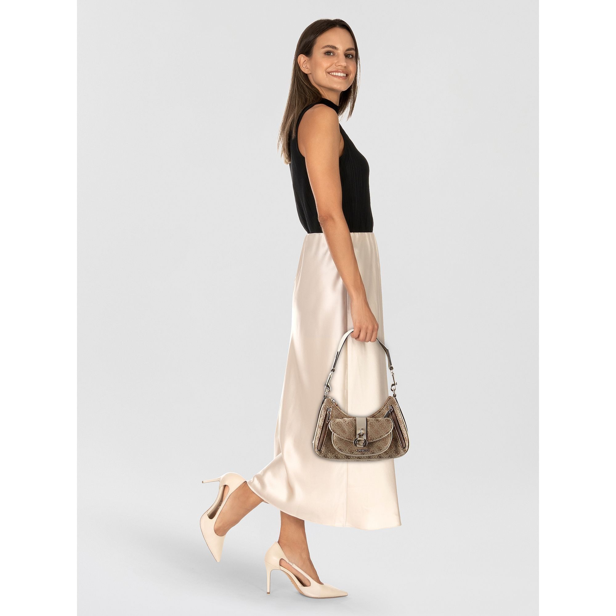 Guess Schultertasche Jessa, Polyurethan günstig online kaufen