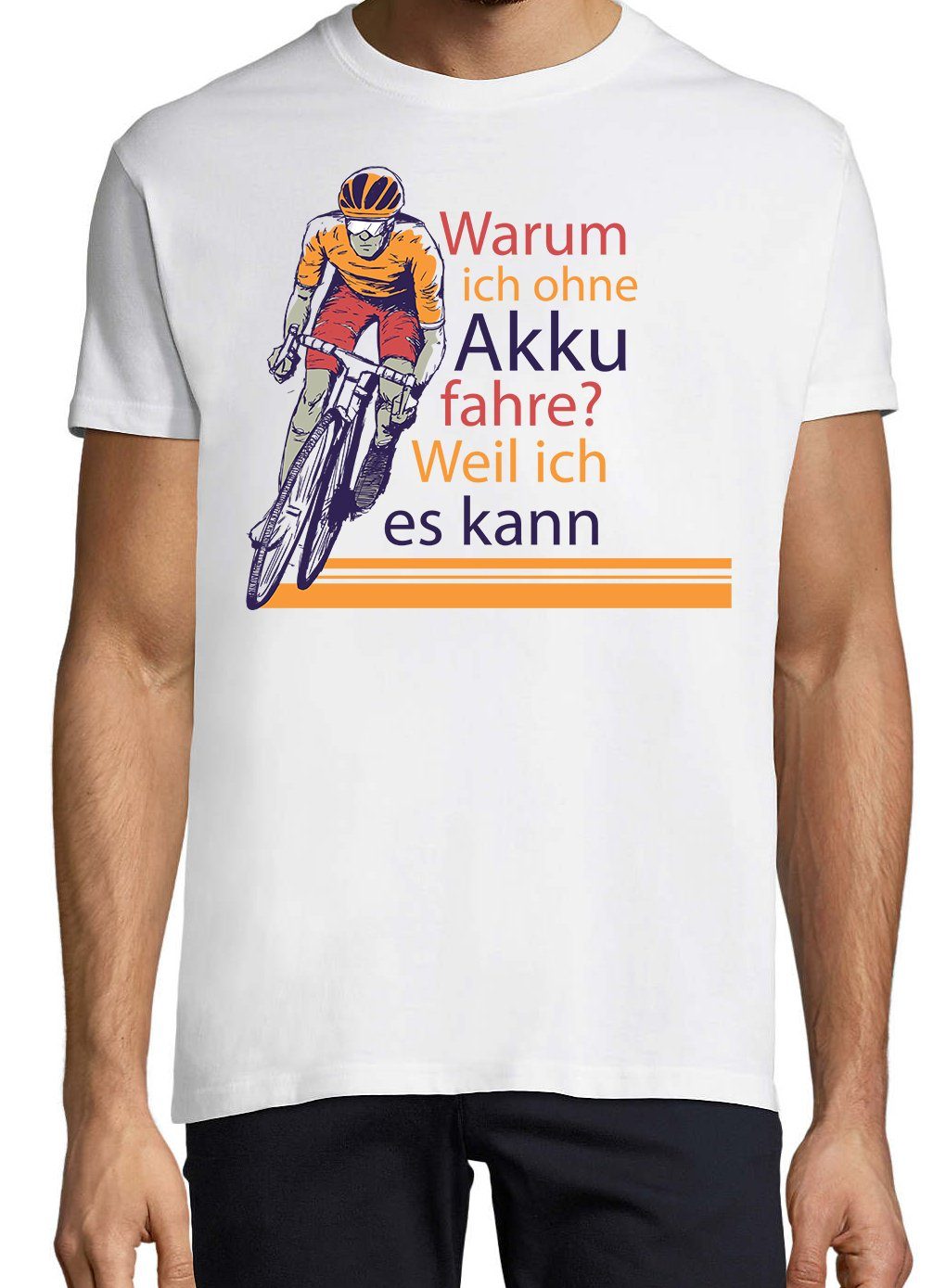 Youth Designz fahre? Akku ich Spruch Weil Weiß T-Shirt mit ohne kann" ich T-Shirt "Warum es Herren lustigem