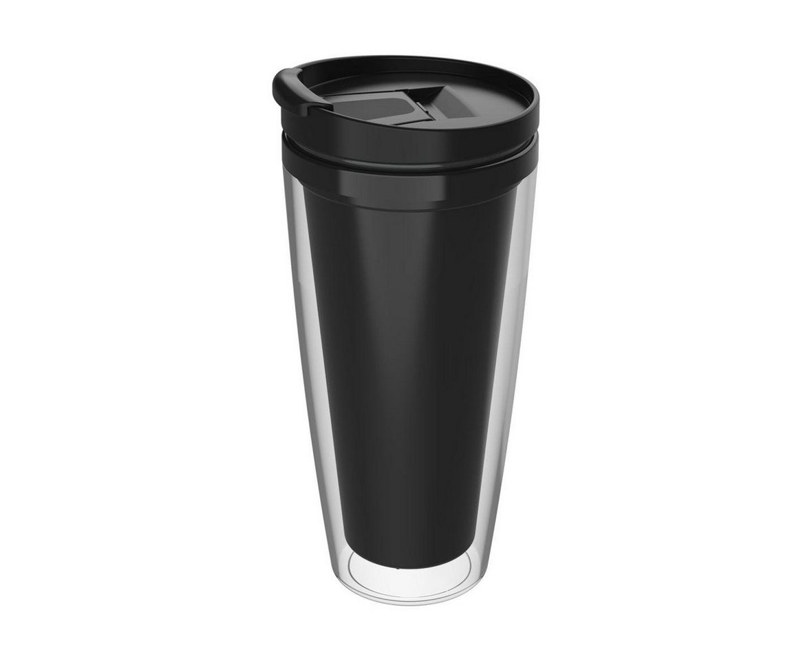 elasto Thermobecher Doppelwandig isolierter Kaffeebecher 350 ml to go, Made in Germany, Auslaufsicher, Sicher verschließbar, 100% recyclebar