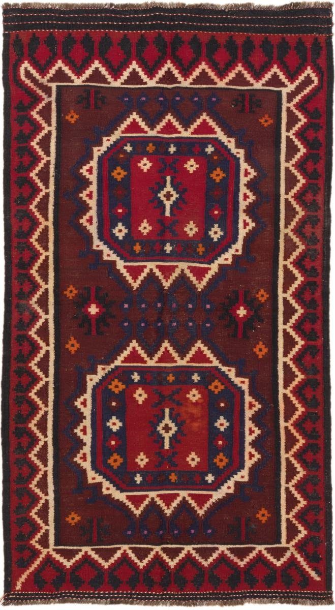Orientteppich Kelim Afghan Antik 112x201 Handgewebter Orientteppich, Nain Trading, rechteckig, Höhe: 3 mm