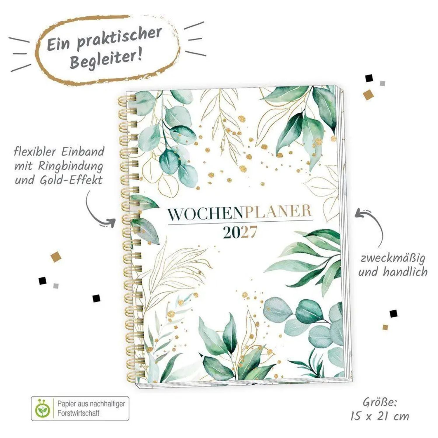 Trötsch Verlag Taschenkalender TRÖTSCH - Wochenplaner A5 mit Wire-O Modern 2027