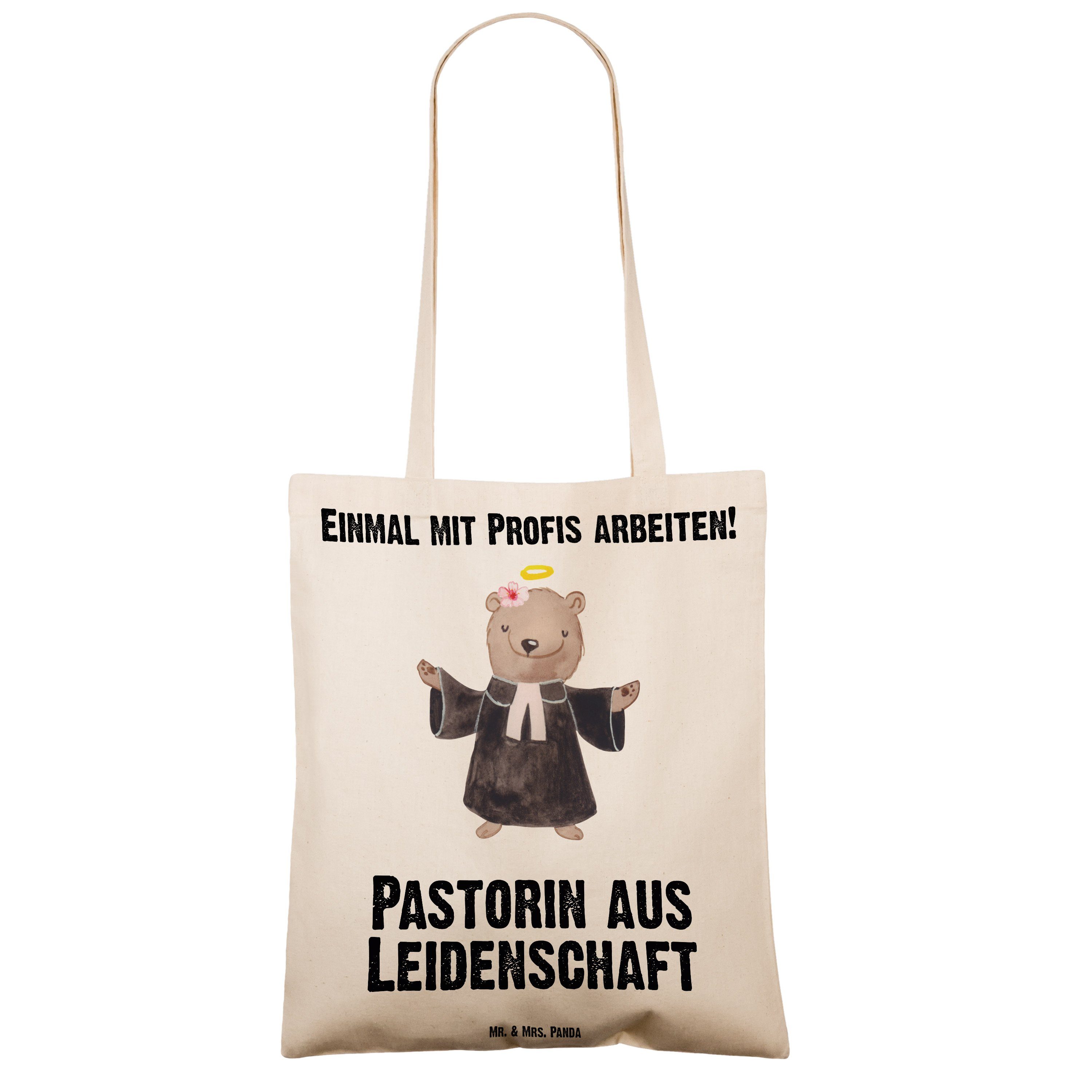 - Jutebeutel, Beute Transparent Mr. Mrs. Pastorin - Tragetasche Geschenk, Panda (1-tlg) Leidenschaft aus &