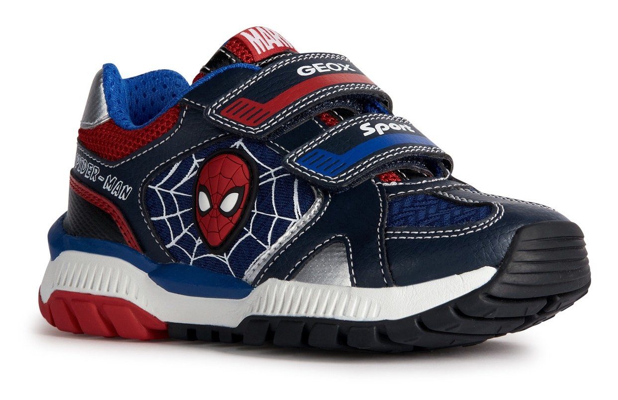 Geox J TUONO Laufsohle Sneaker mit Sneaker aus Gummi Motiv, Spiderman BOY mit