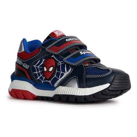 Geox J TUONO BOY Sneaker mit Spiderman Motiv, Freizeitschuh, Halbschuh, Schnürschuh