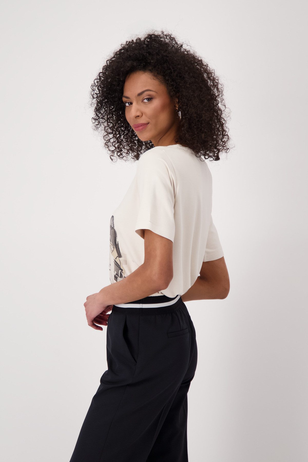 Monari Rundhalsshirt, mit Glitzersteinchen günstig online kaufen