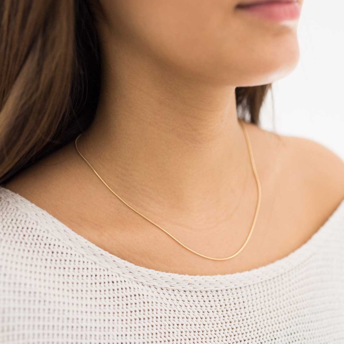 Materia Goldkette Schlangenkette Damen 1mm 40-120cm K126, Sterlingsilber, v günstig online kaufen