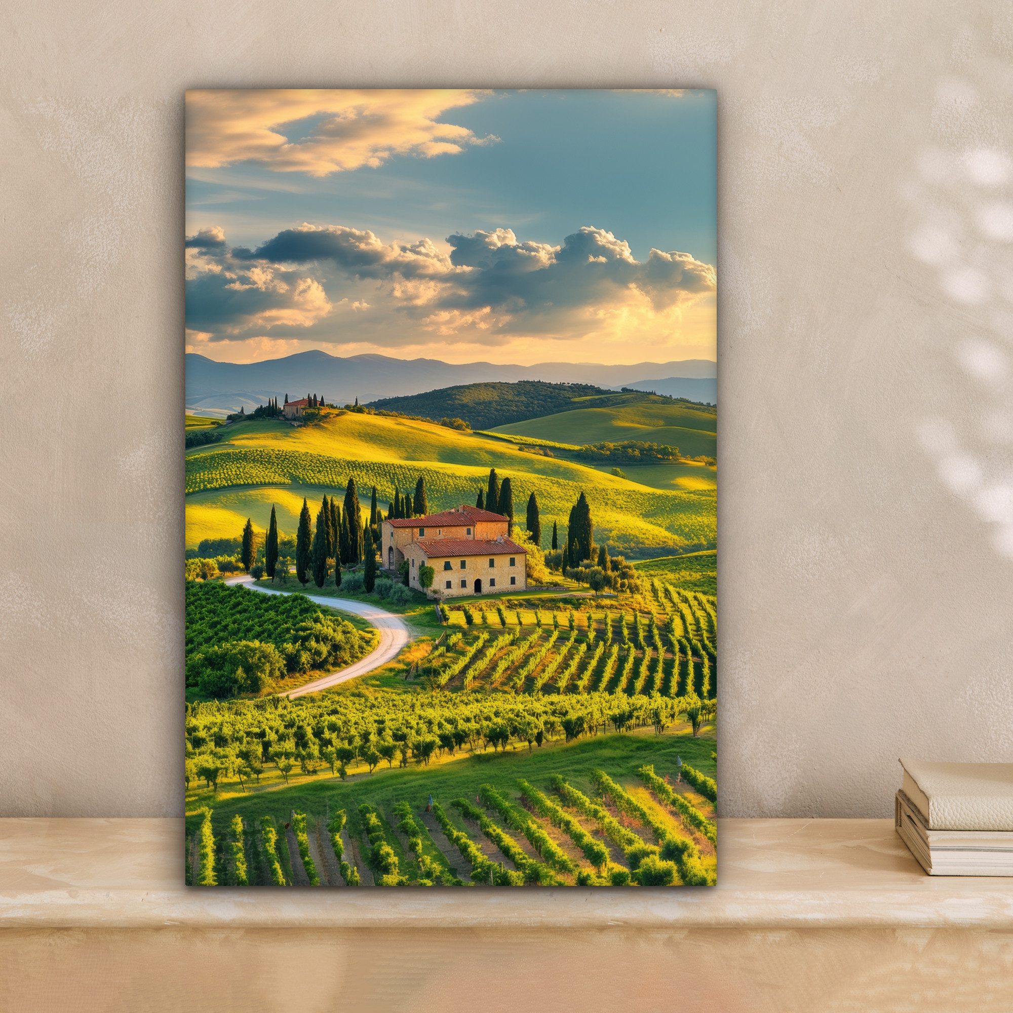 OneMillionCanvasses® Leinwandbild Toskana - Landschaft - Weinberge, Fotodru günstig online kaufen