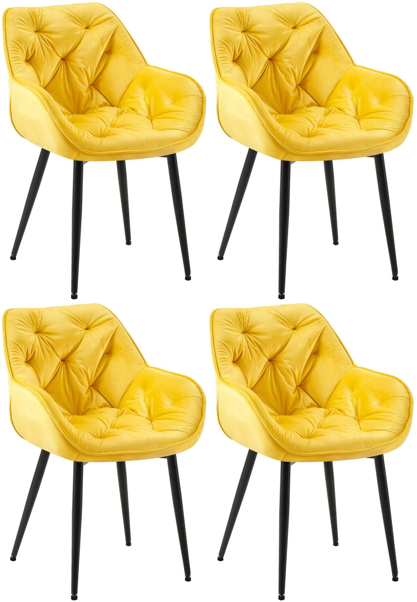 CLP Esszimmerstuhl Tanna Samt (4er Set), günstig online kaufen