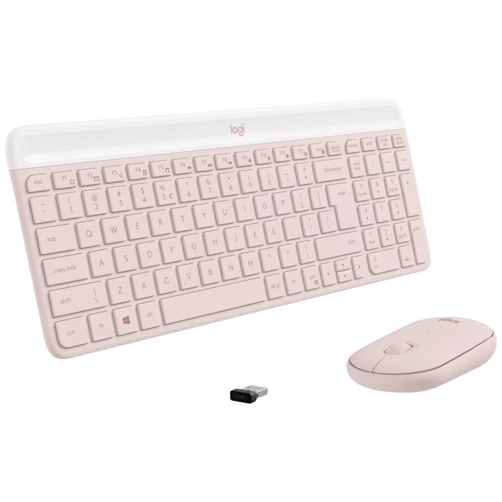 Logitech Logitech MK470 Slim Combo Bluetooth® Tastatur, Maus-Set Deutsch, QWER Tastatur- und Maus-Set