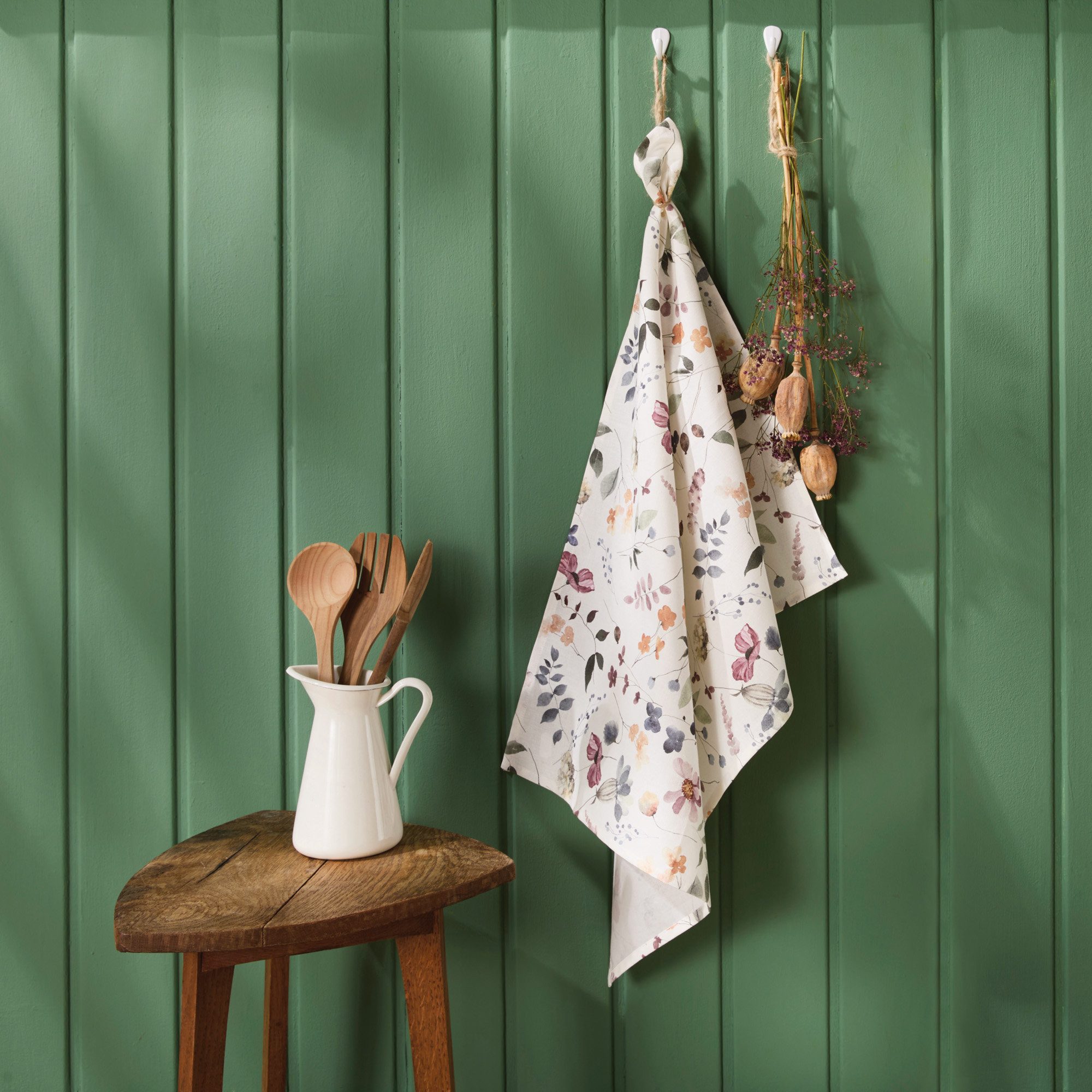 REDBEST Geschirrtuch Geschirrtuch 2er-Pack, Baumwolle Blumen günstig online kaufen