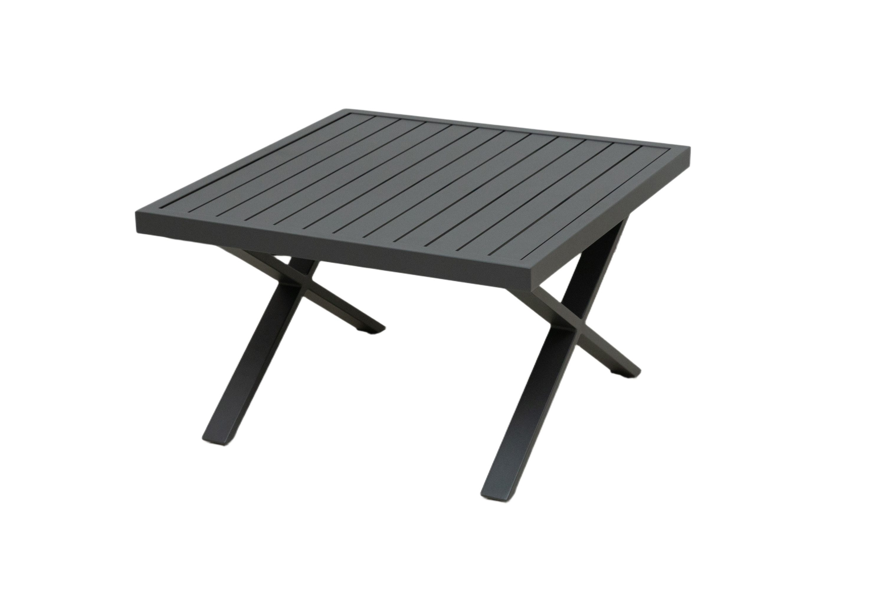 Outdoor Gartentisch Loungetisch outdoor bali LBH 72x72x43 cm grau Outdoortisch