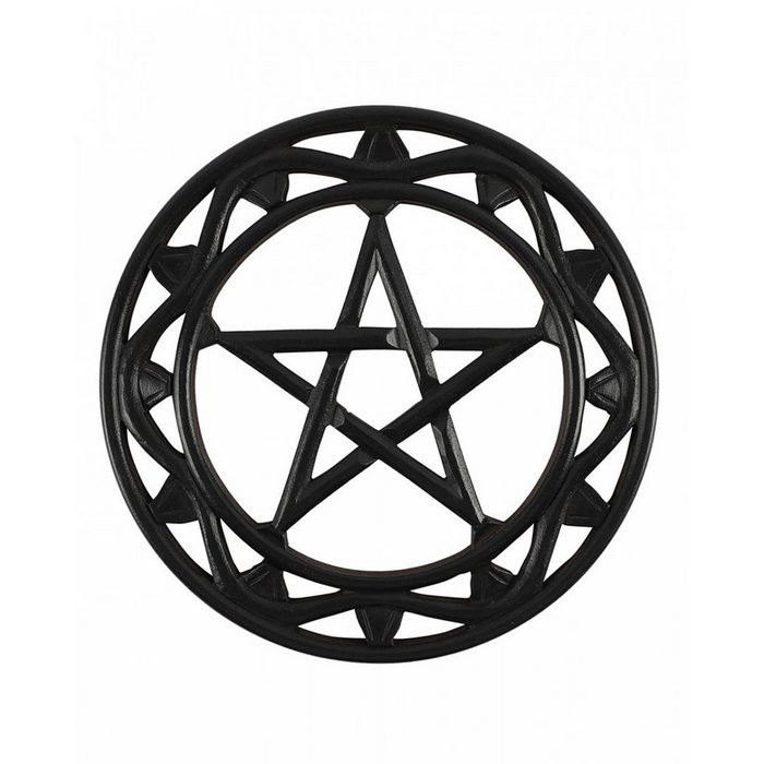 Horror-Shop Dekofigur Schwarzes Pentagramm als Wandschmuck