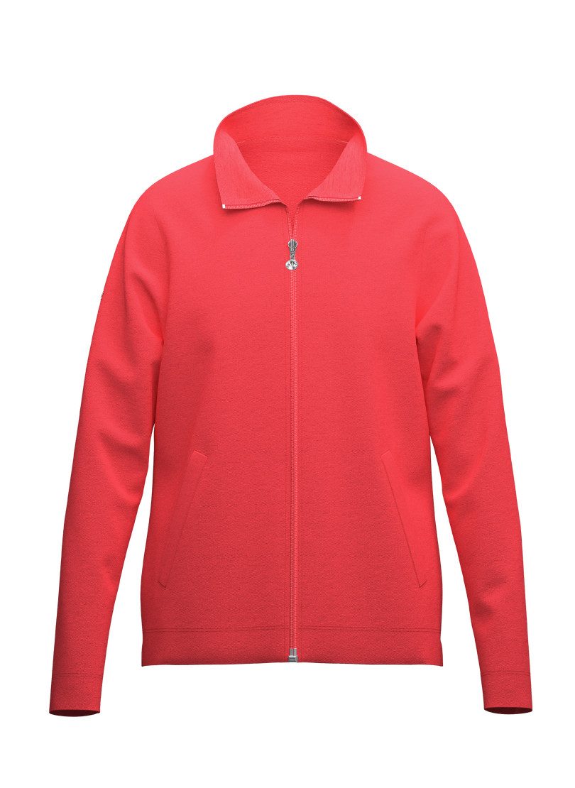 Trigema Sweatjacke TRIGEMA Jacke mit funkelnden Strass-Steinen (1-tlg)
