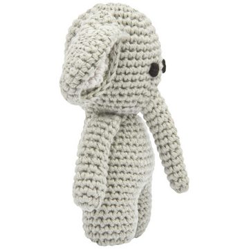 miniHeld Babypuppe Handgestrickter Elefant gehäkelt aus Baumwolle Spielzeug 15 cm