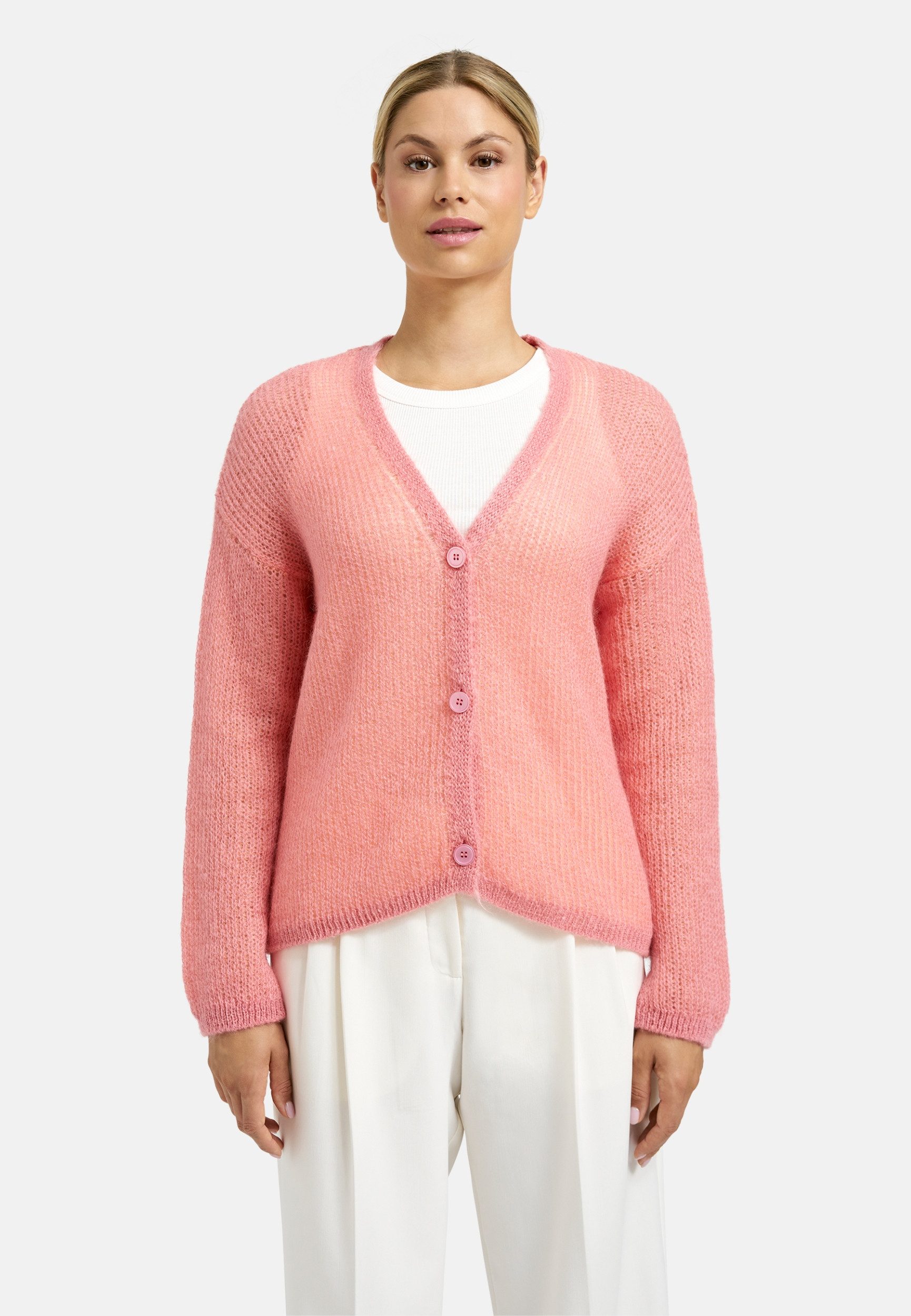 Milano Italy Strickjacke OVERSIZED V-NECK CAR