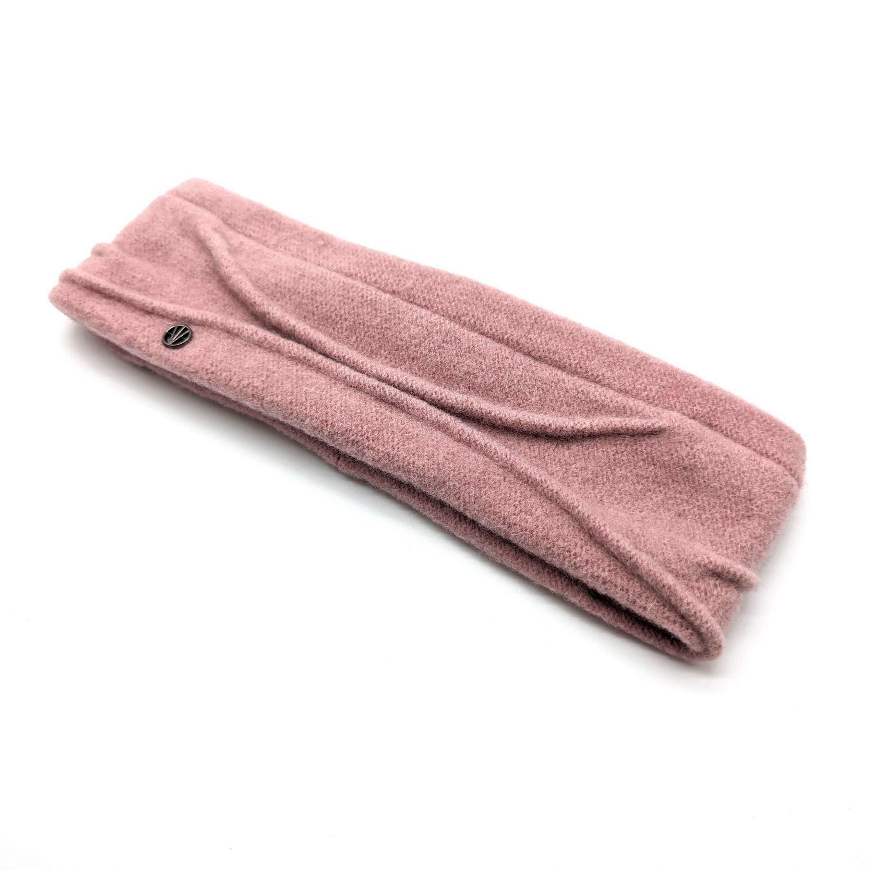 Strickmütze Wollstirnband powder
