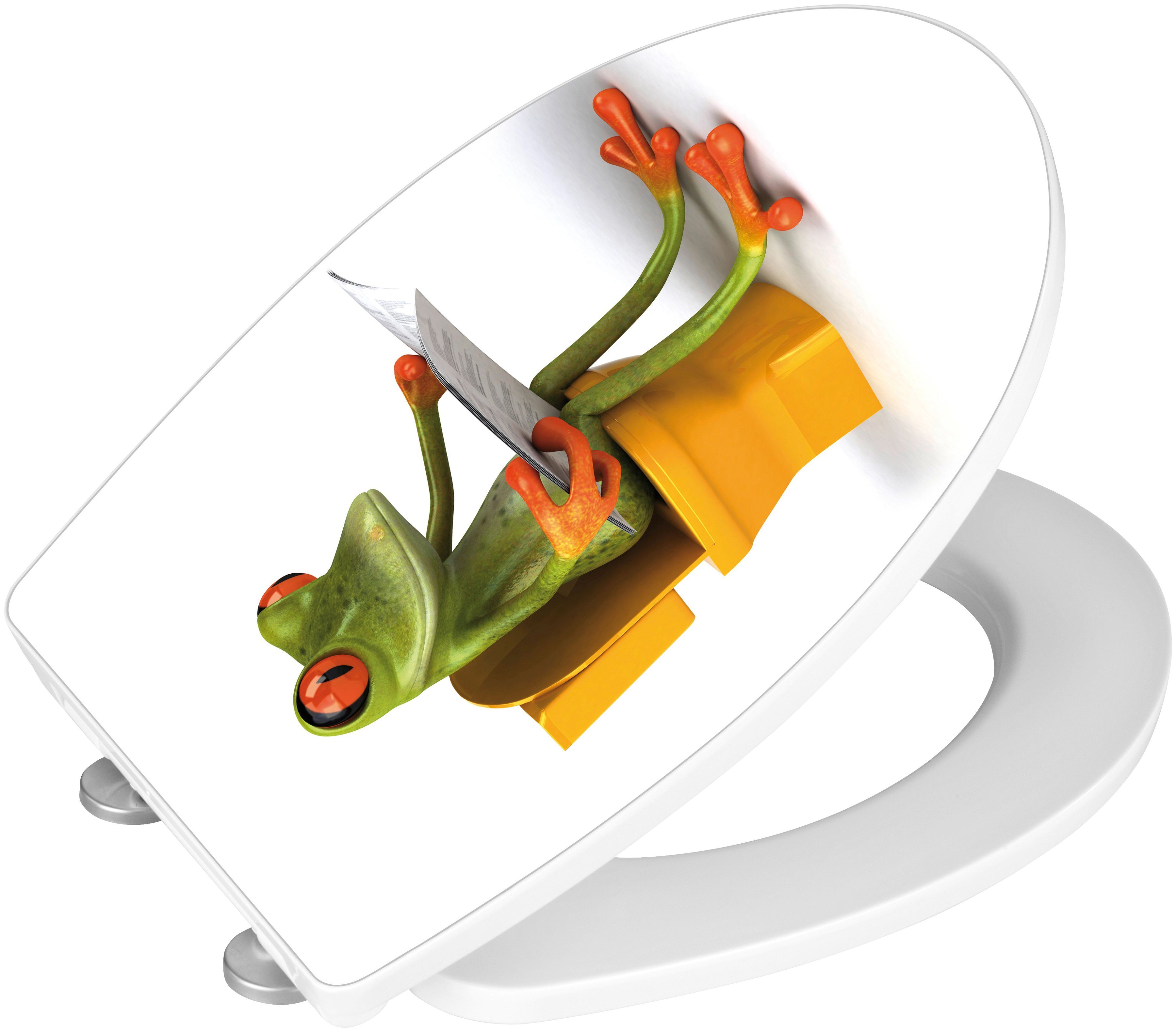 WENKO WC-Sitz Frog News, Mit Absenkautomatik