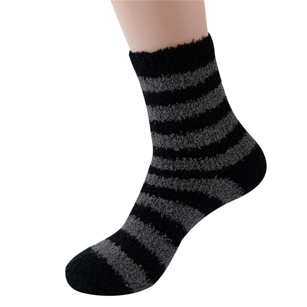Coonoor Kuschelsocken Thermosocken -Herren Streifen Kuschelsocken Haussocke günstig online kaufen