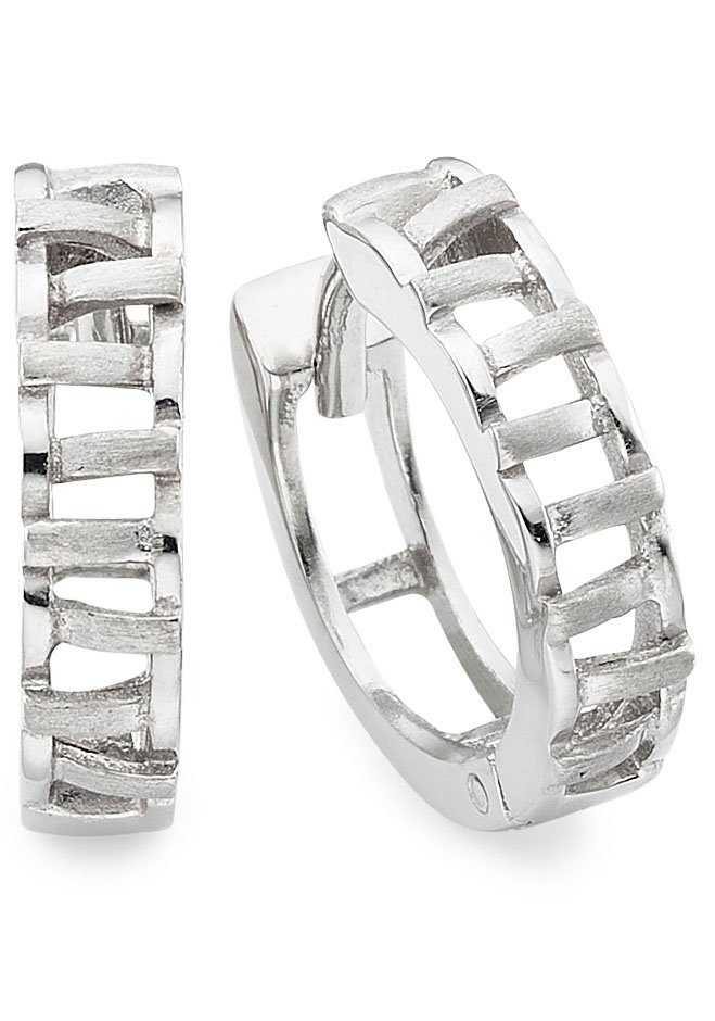 Bruno Banani Paar Creolen Schmuck Geschenk Silber 925 Ohrschmuck Ohrringe