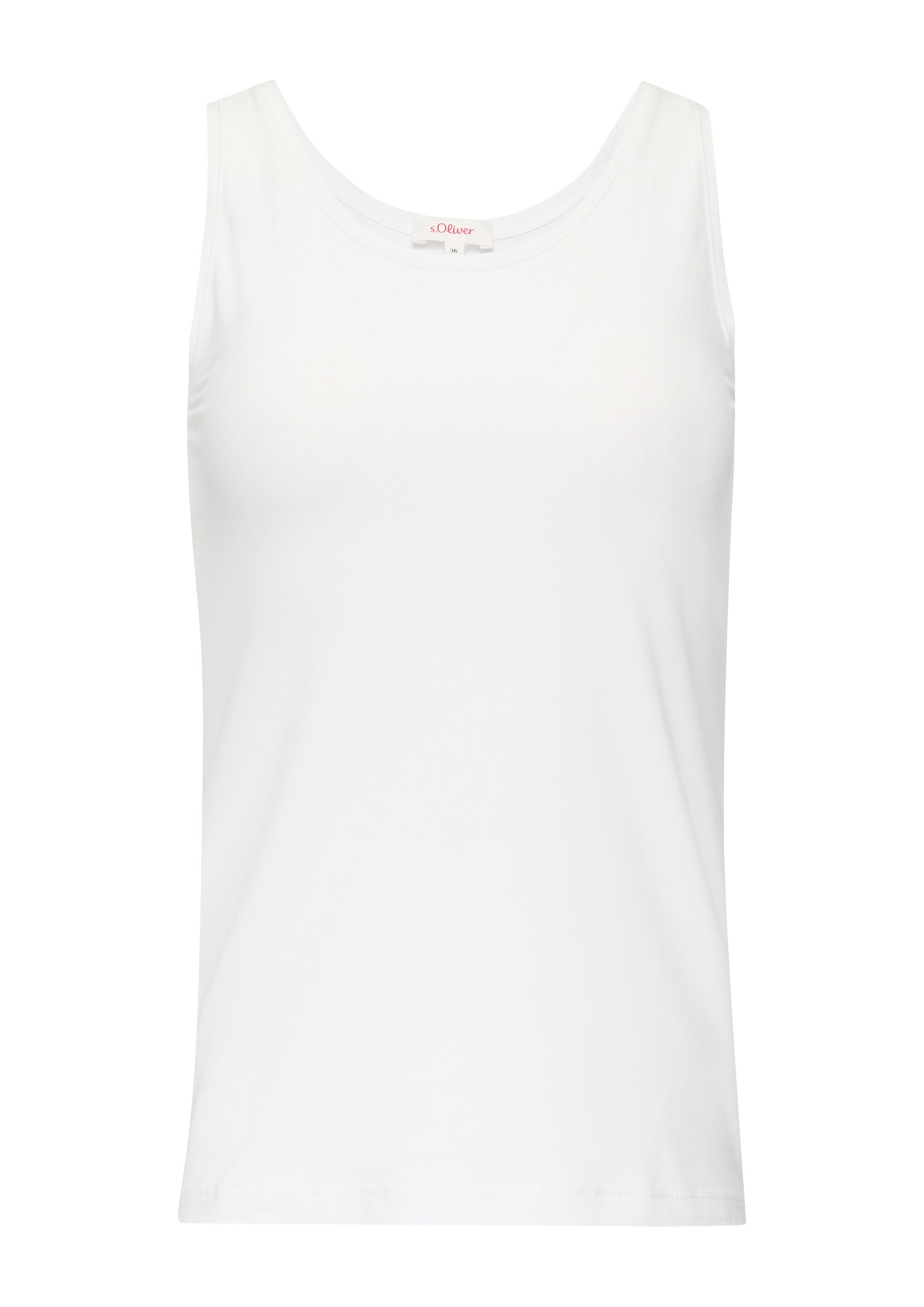 s.Oliver Muscleshirt T-Shirt Schmal geschnittenes Tanktop aus Baumwollmix günstig online kaufen