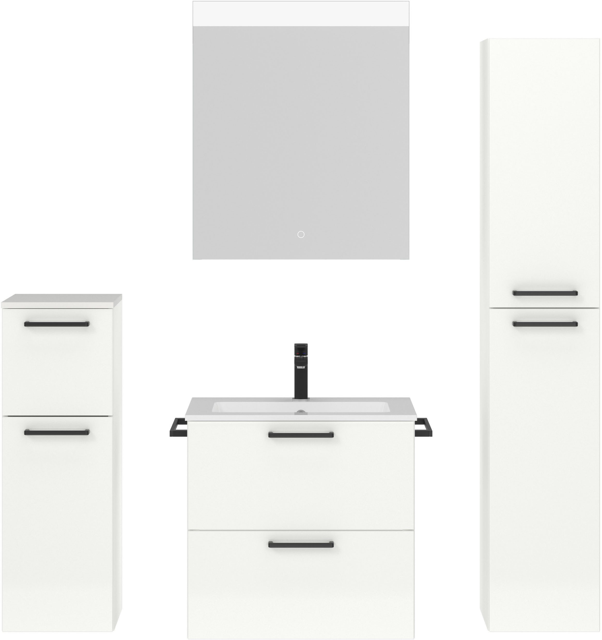 nobilia® Badmöbel-Set Tolvina, (4-St., vormontiert, mit günstig online kaufen