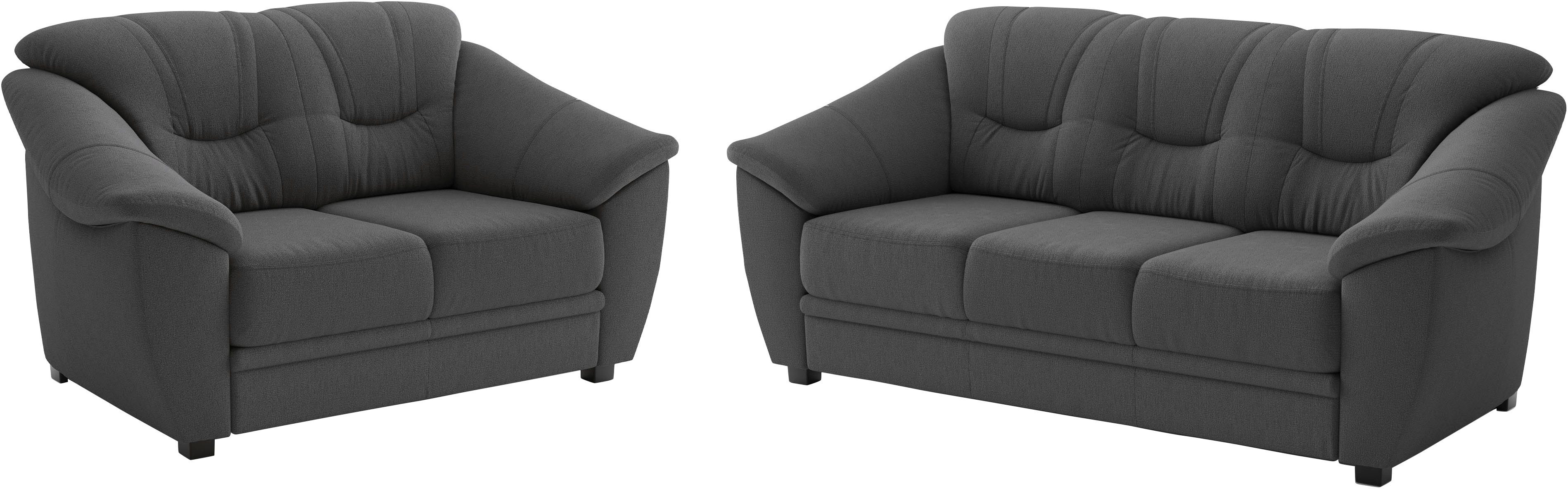 sit&more Polstergarnitur Savona, (2-tlg), Set: 2- & 3er-Sofa, mit Federkern