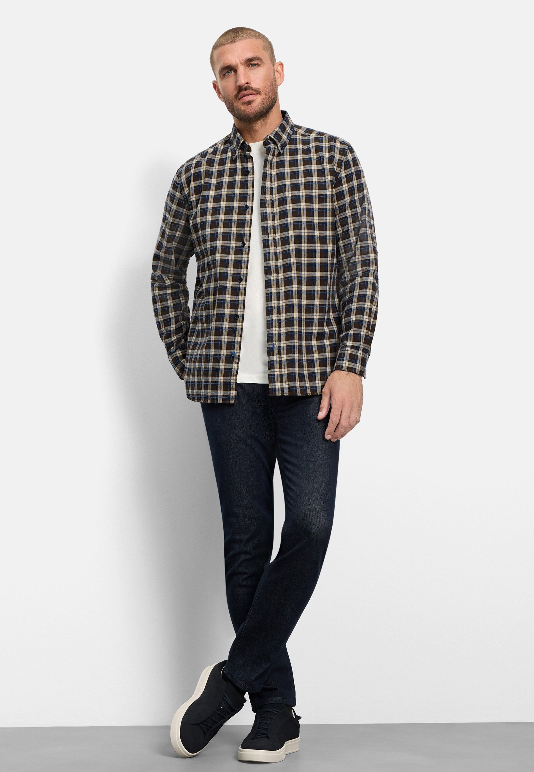 OLYMP Langarmhemd OLYMP Casual, Regular Fit, Button-down