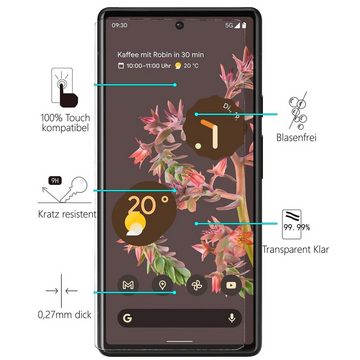 CoolGadget Schutzfolie Panzerfolie für Google Pixel 6 Pro, (Spar-Set 4in1, 2x Displayschutz, 2x Kameraschutz), Panzerglas Schutzfolie für Google Pixel 6 Pro Folie
