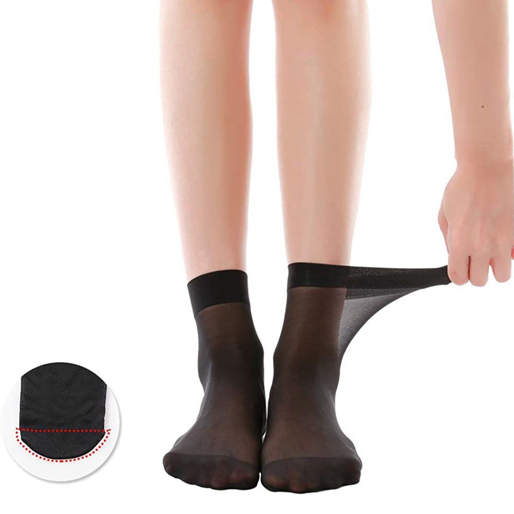 Strümpfe Nylonsocken transparente GelldG Damen Socken knöchelhohen