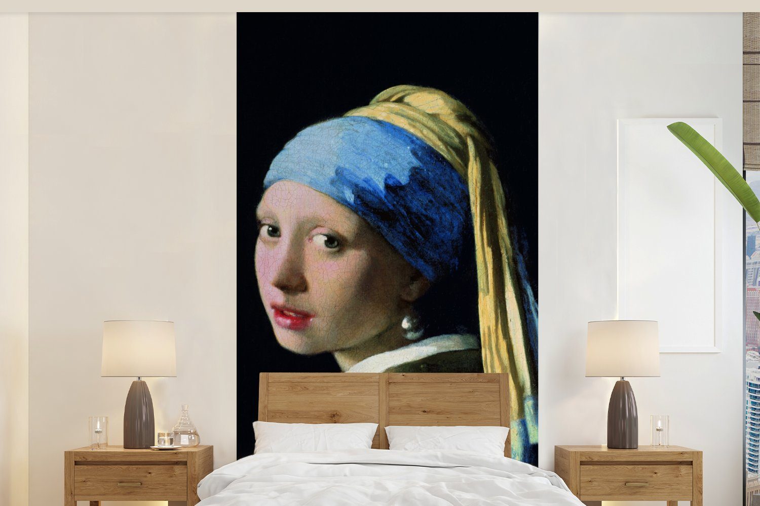 MuchoWow Fototapete Das Mädchen mit dem Perlenohrring - Johannes Vermeer, Matt, bedruckt, (2 St), Vliestapete für Wohnzimmer Schlafzimmer Küche, Fototapete