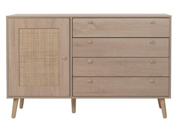 MCW Sideboard MCW-M43-S, Türe mit handgefertigtem natürlichen Kubu Rattan