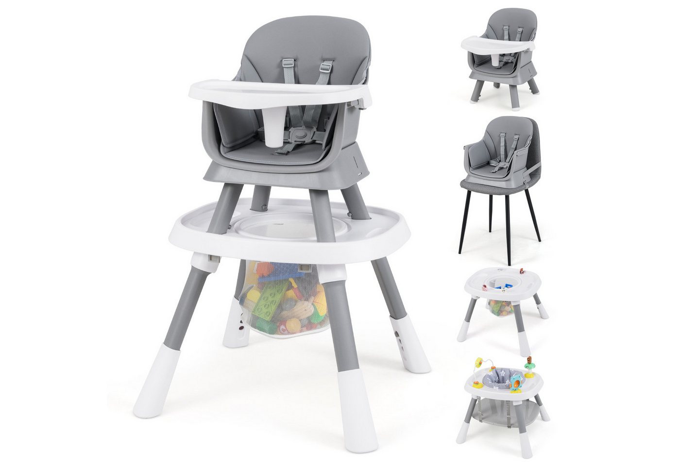COSTWAY Hochstuhl 16 in 1 Kinderhochstuhl (1 St), Babystuhl für Kinder ab 6 Monate