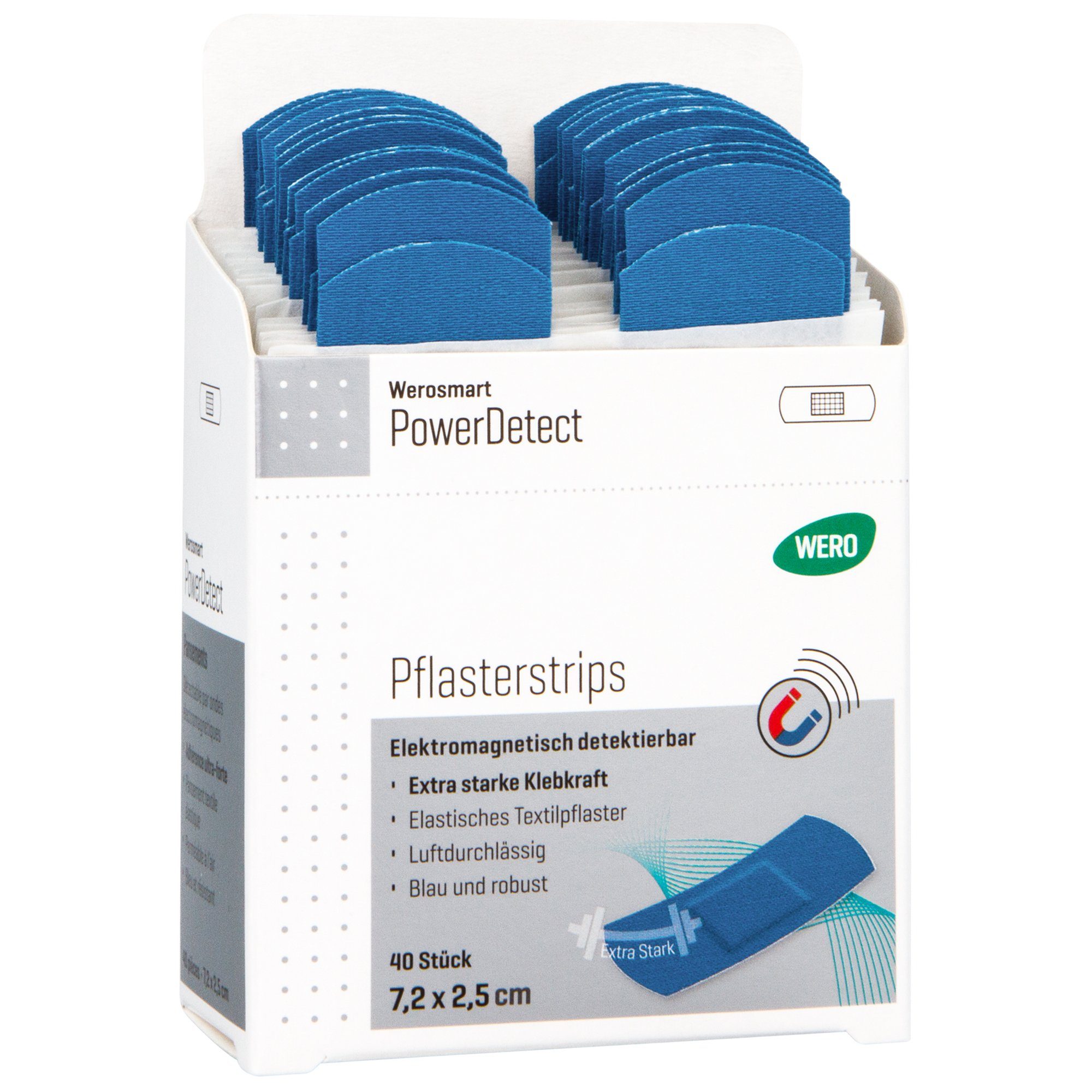 WERO Wundpflaster Werosmart PowerDetect Pflasterstrips 7,2 x 2,5 cm