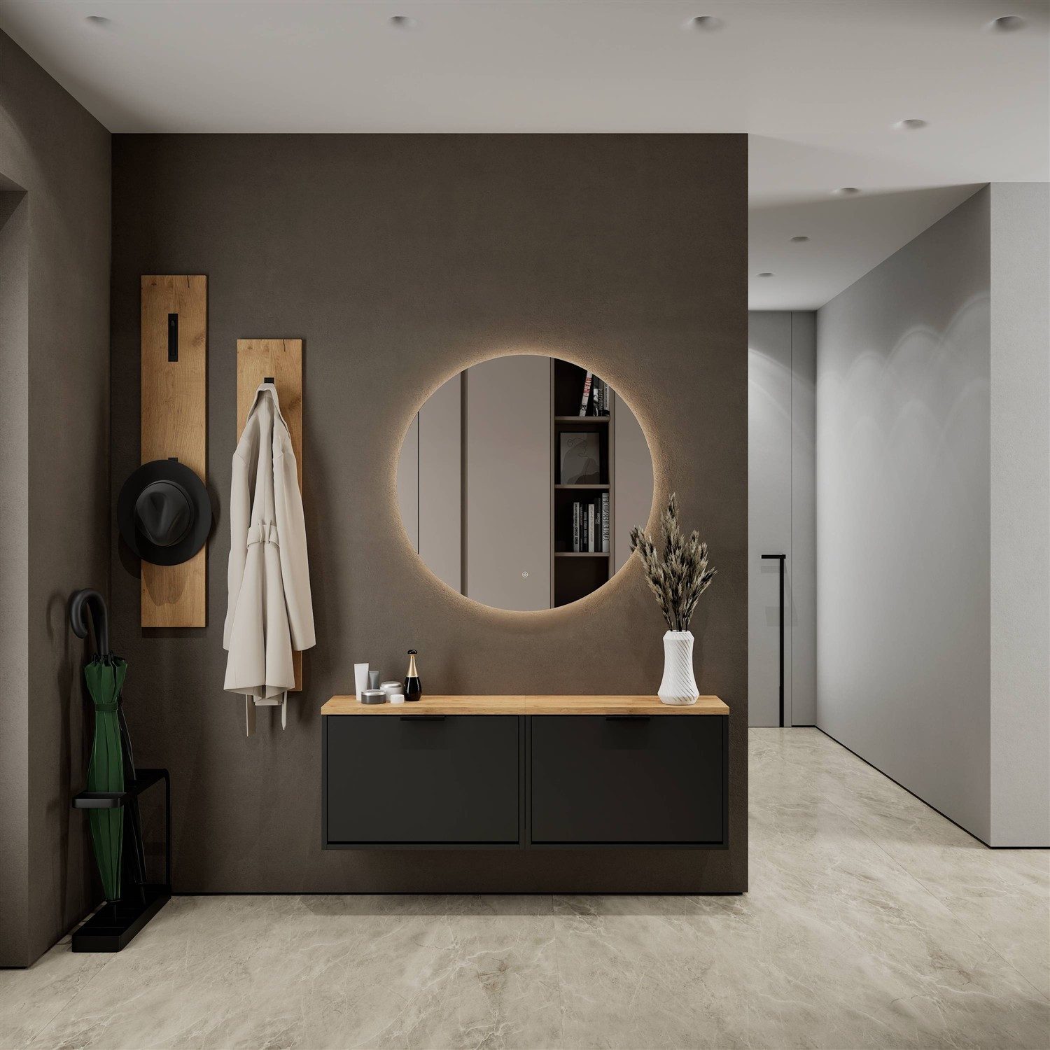 Planetmöbel Schuhschrank Flur Möbel Schuhrank, verschiedene Farben (Schuhschrank für Flur & Garderobe, Wandmontage oder Bodenstehend) passend für 4-6 Paar Schuhe je Schuhkipper