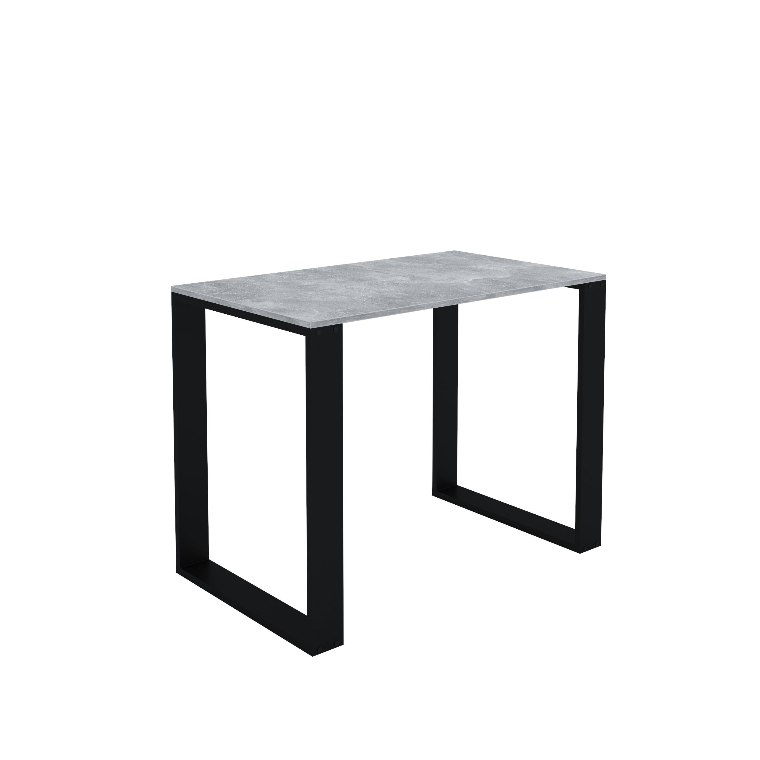 Esstisch, Schwarze Küchentisch LOFT Bürotisch 2mm-PVC Esszimmertisch Beinen AKKE Beton