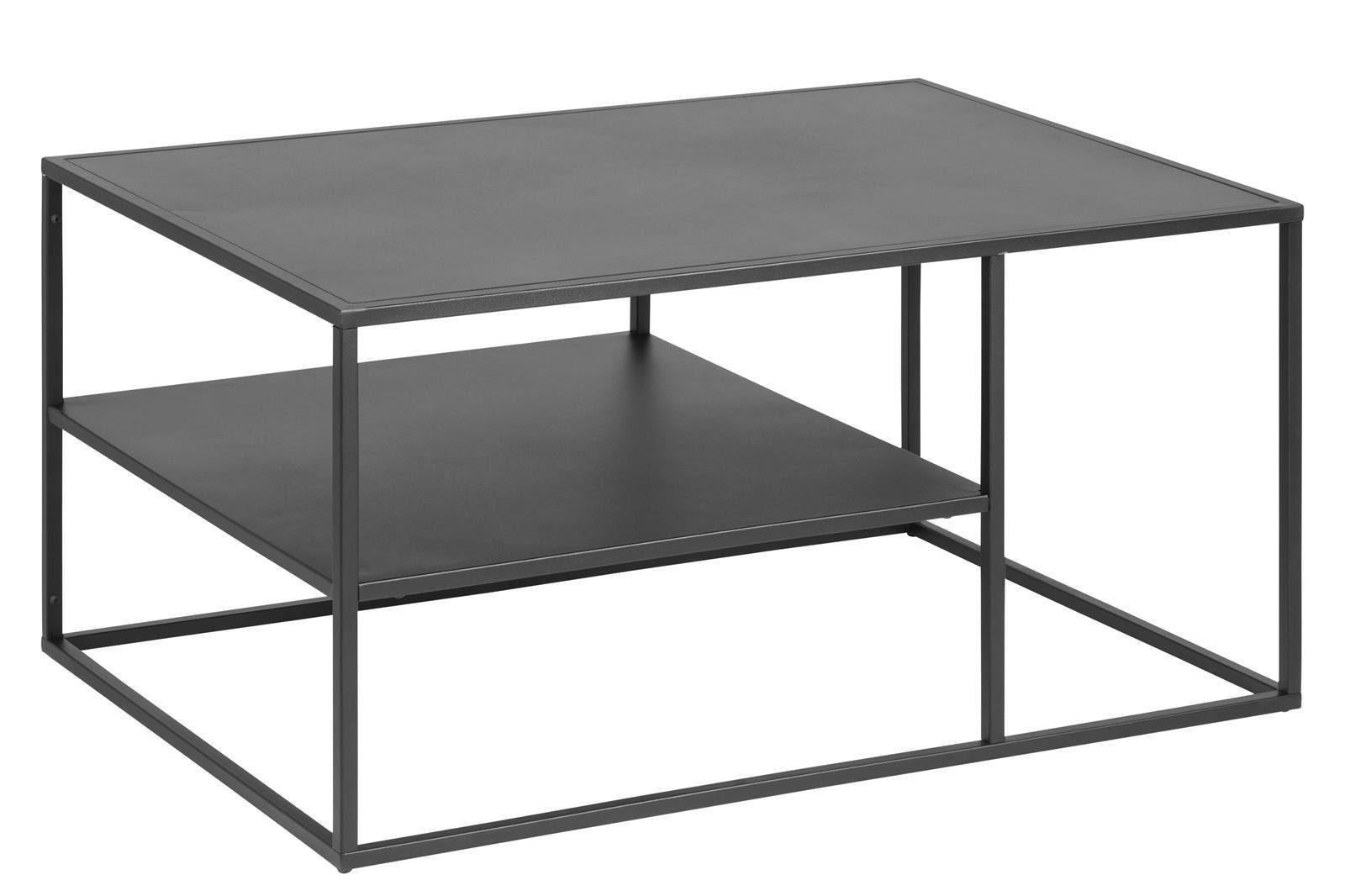 freiraum Couchtisch New Haven II, rechteckig in schwarz mit 1 Ablageboden - B/H/T ca. 90 x 45 x 60 cm