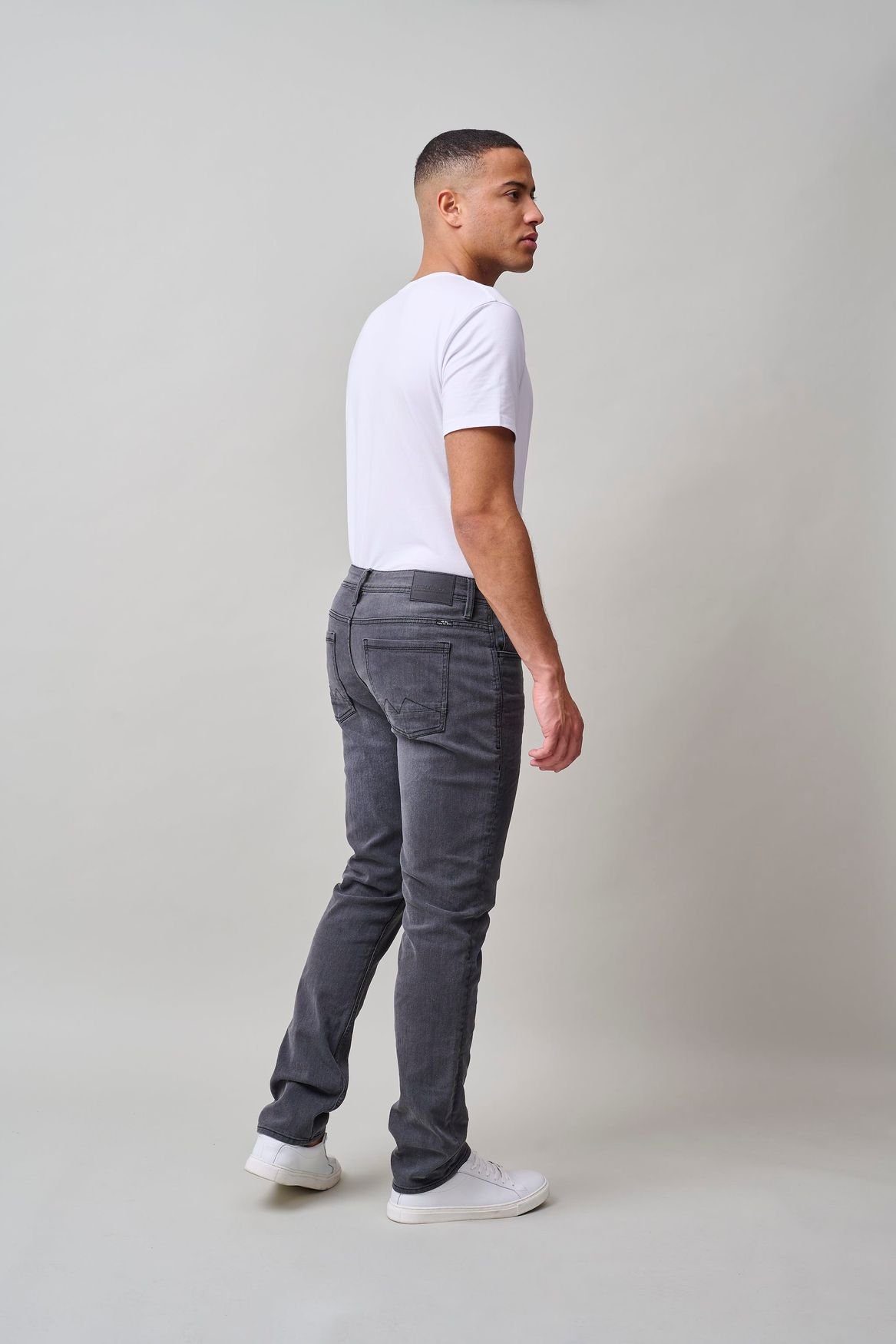 Slim-fit-Jeans Hose Slim 4515 TWISTER Jeans Basic Stoned Dunkelgrau Blend in FIT Fit Denim Washed
