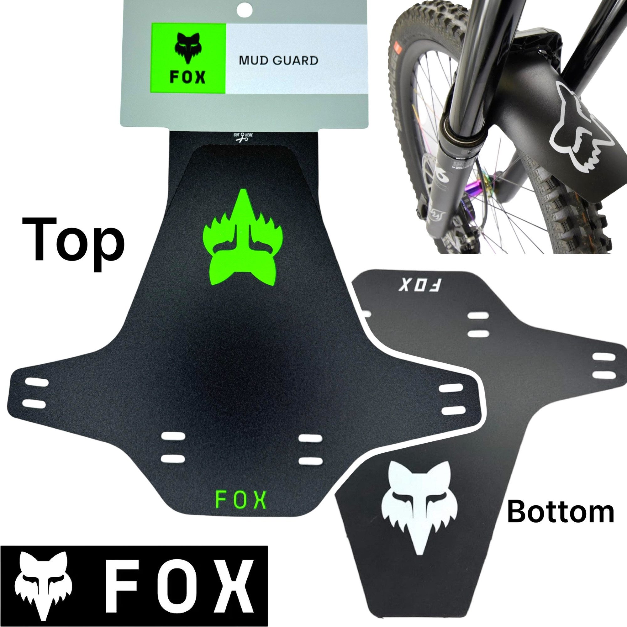 Fox Racing Schutzblech Fox Mud Guard Fahrrad Schutzblech Gabel Fender