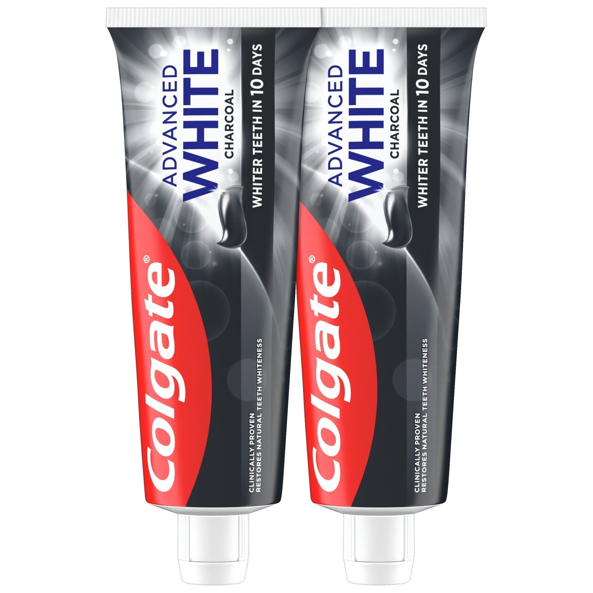 Colgate Zahnpasta Advanced White Charcoal Whitening Zahnpasta 2 x 75 ml