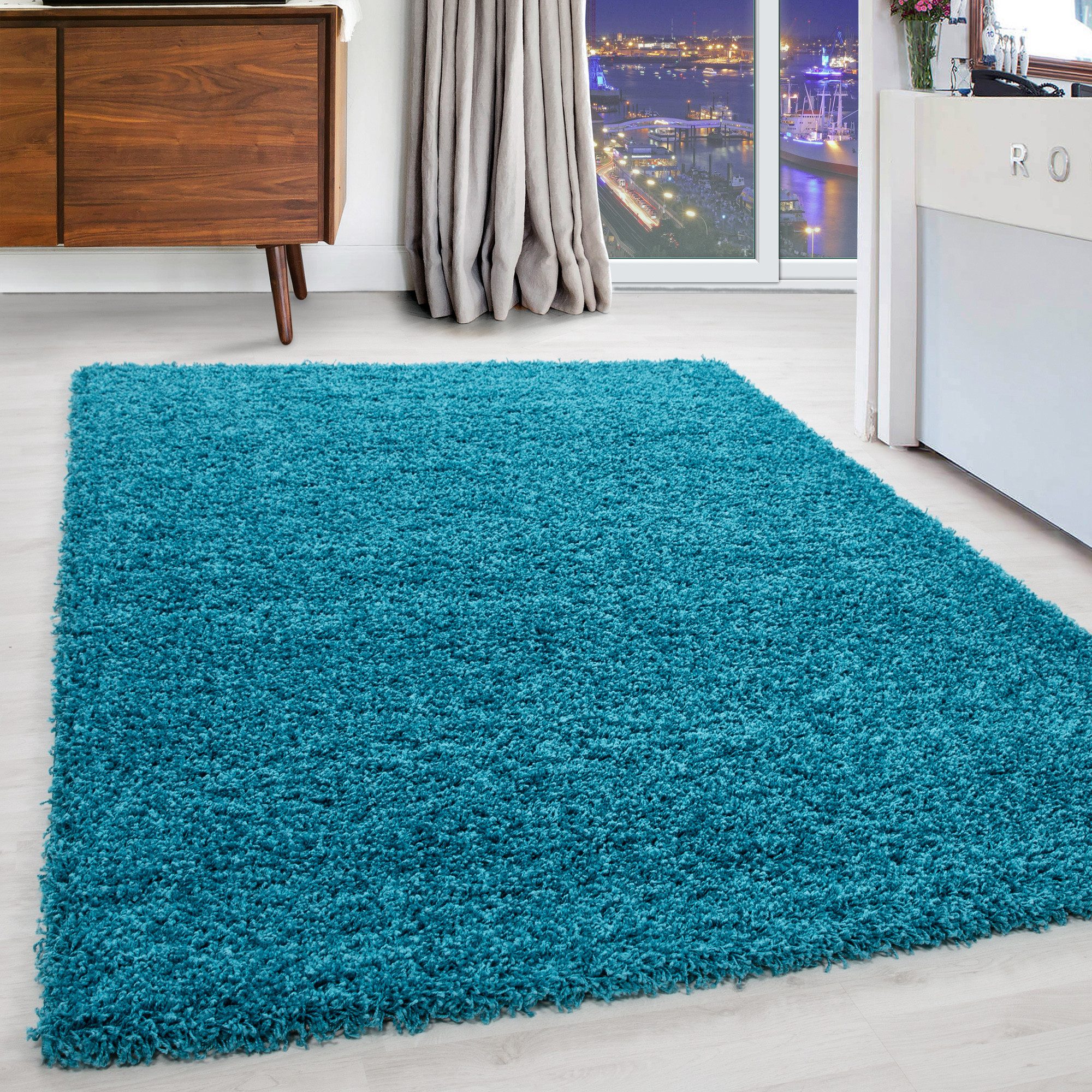 Carpettex Hochflor-Teppich Unicolor - Einfarbig, Läufer, günstig online kaufen