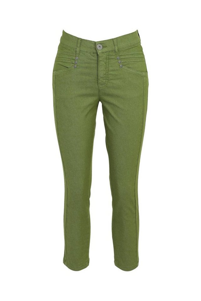 Cassis 5-Pocket-Jeans Slim-Fit-7/8-Jeans Mit 5 Taschen Und Faltendetail